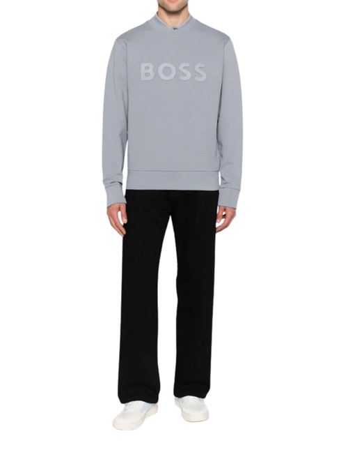 Felpa Boss con logo Grigio Chiaro. Boss Green | 50506119026